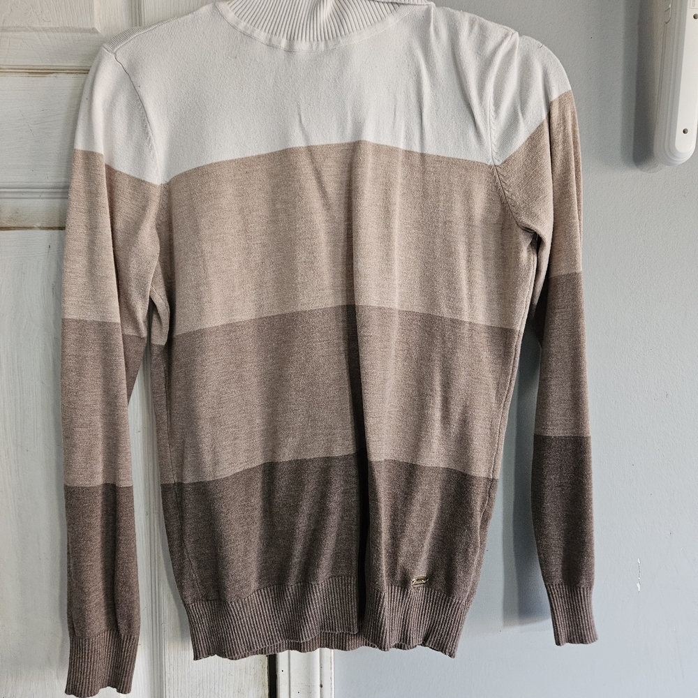 Striped Brown and Cream Sweater
